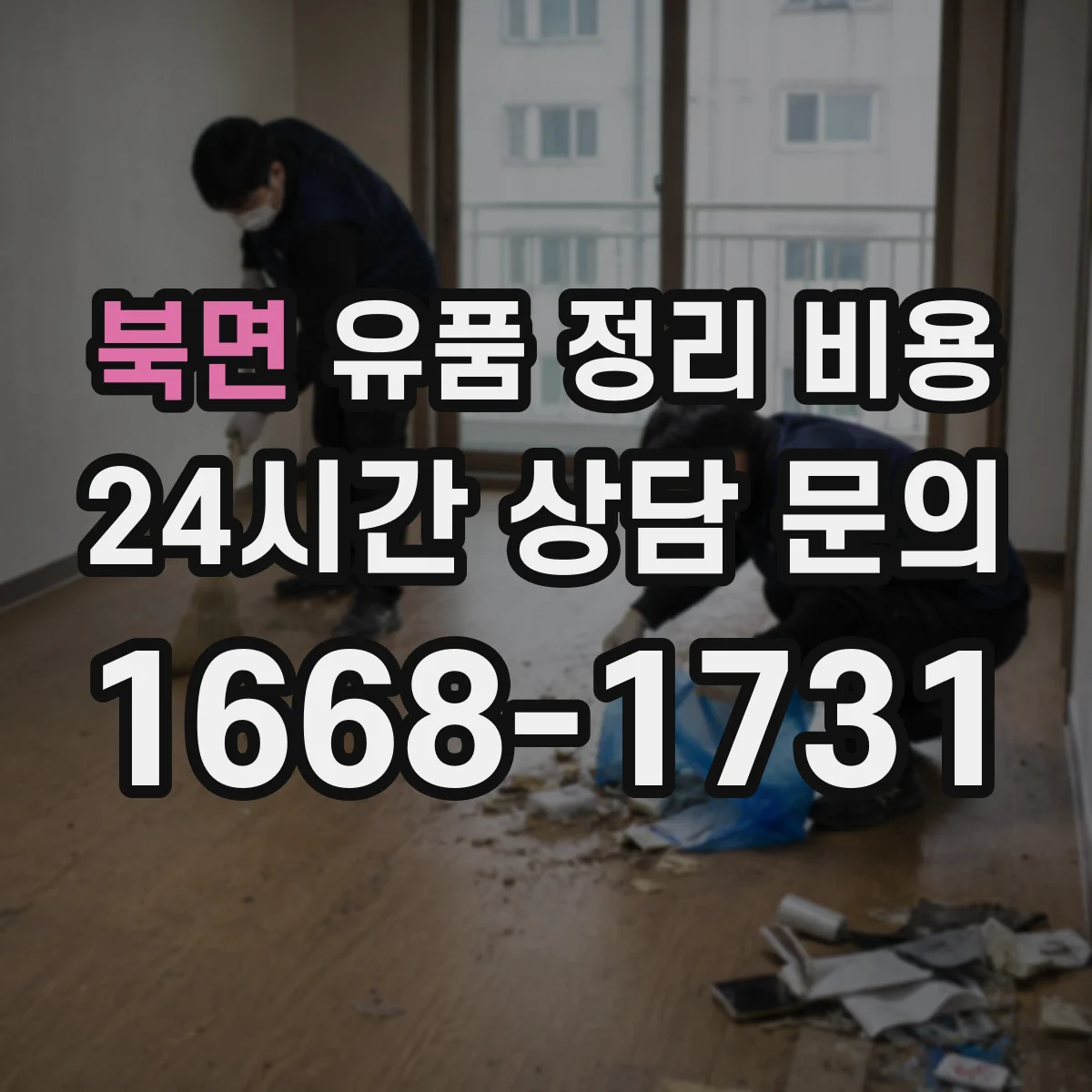 북면 유품 정리 비용 부분 작업 vs 전면 청소·소독 비용 비교
