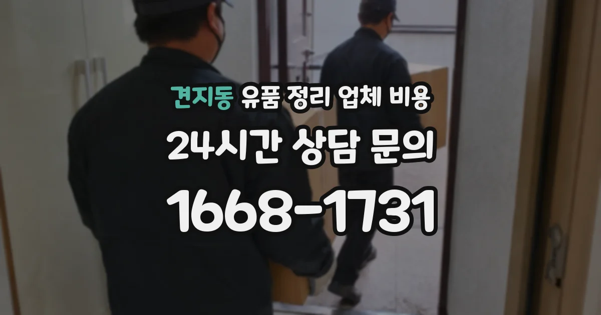 견지동 유품 정리 업체 비용