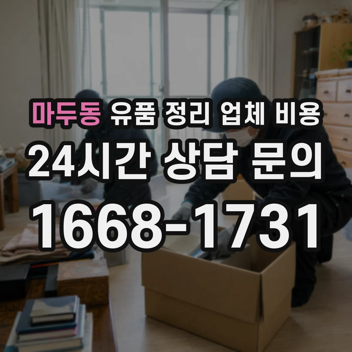 마두동 유품 정리 업체 비용