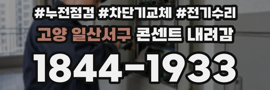 고양 일산서구 콘센트 내려감