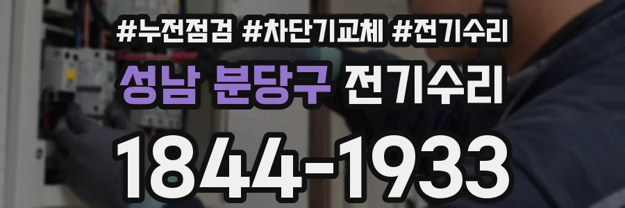 성남 분당구 전기수리
