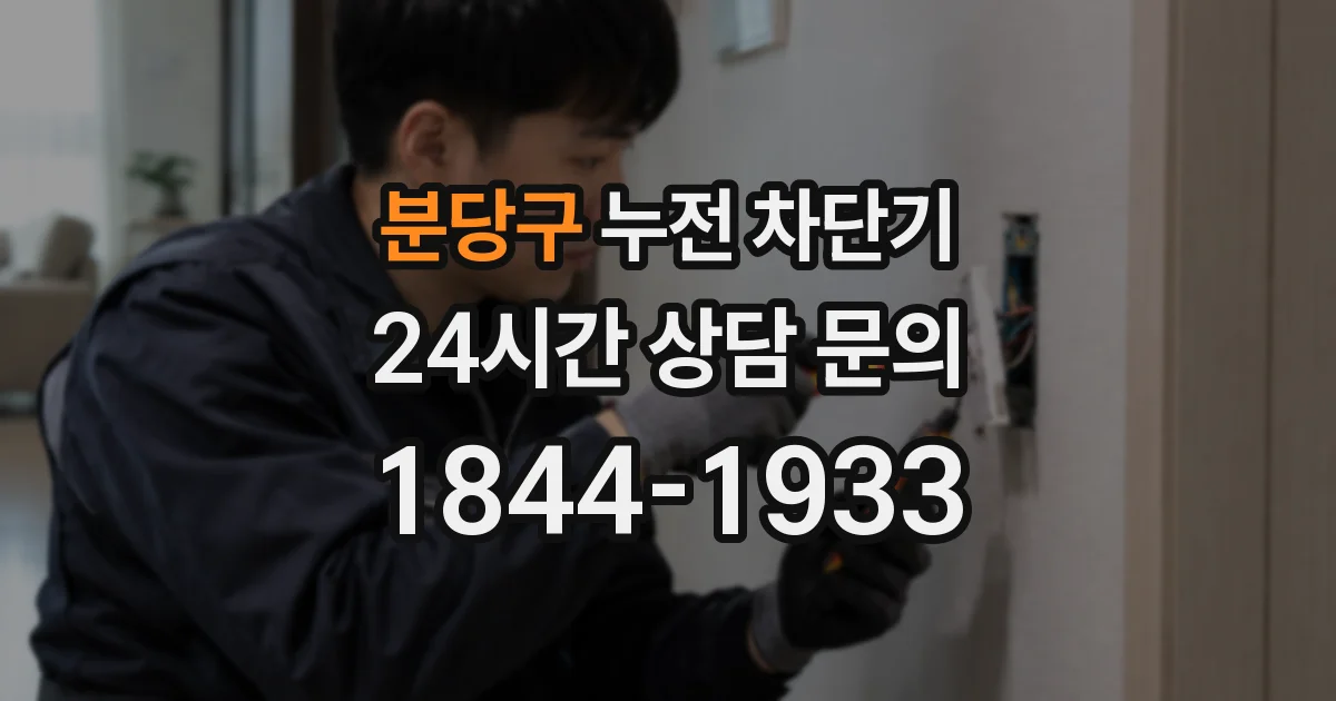 분당구 누전 차단기