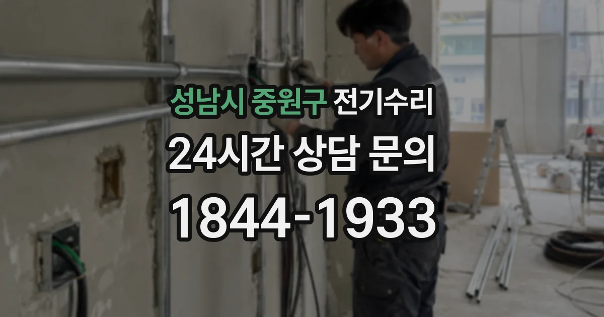 성남시 중원구 전기수리