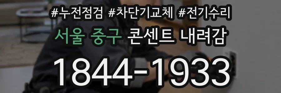 서울 중구 콘센트 내려감