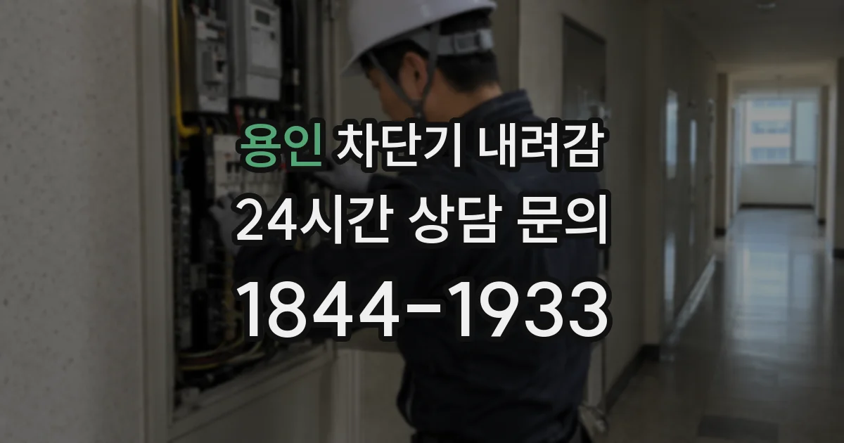 용인 차단기 내려감