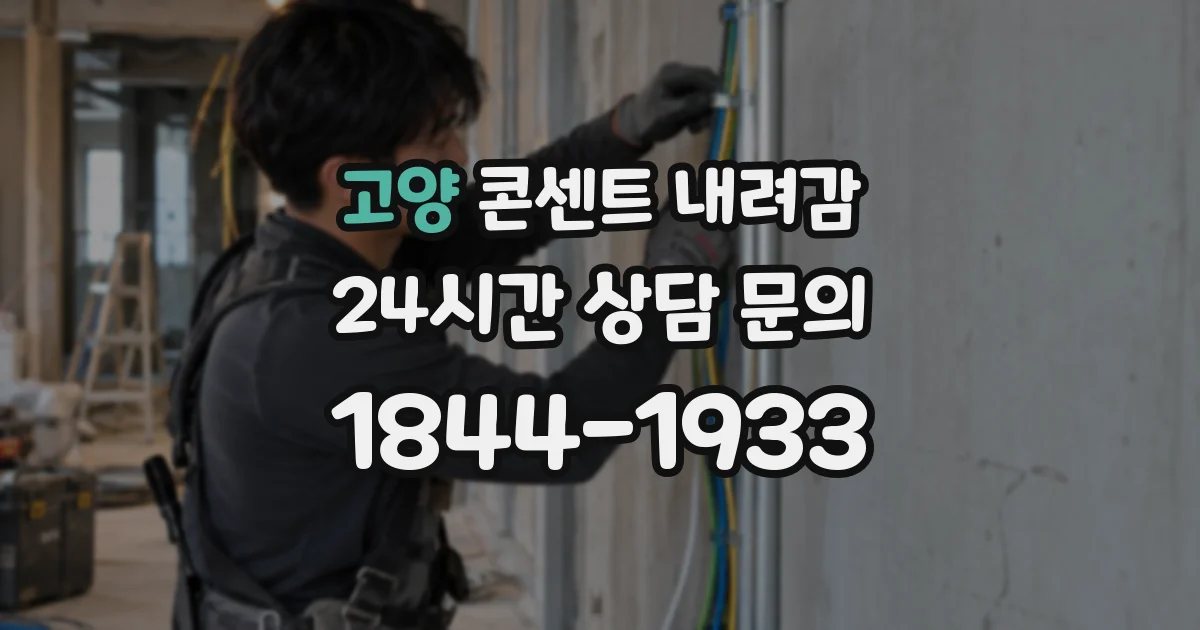 고양 콘센트 내려감