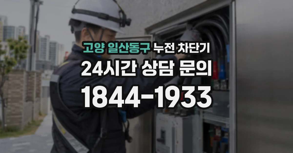 고양 일산동구 누전 차단기
