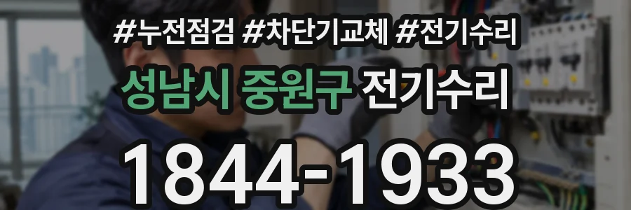 성남시 중원구 전기수리