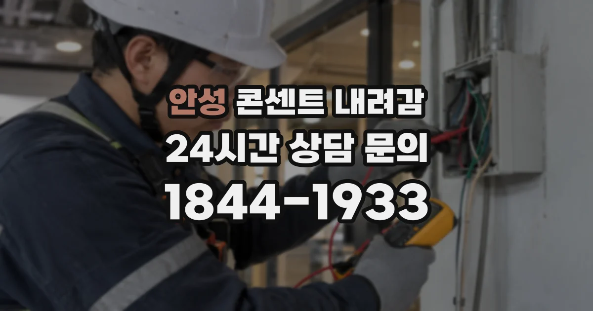 안성 콘센트 내려감
