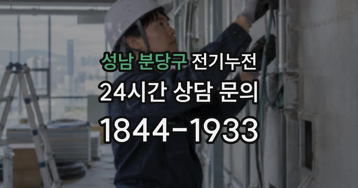 성남 분당구 전기누전
