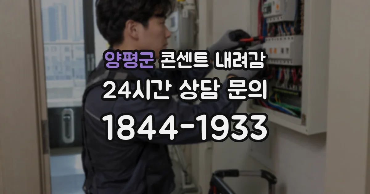 양평군 콘센트 내려감