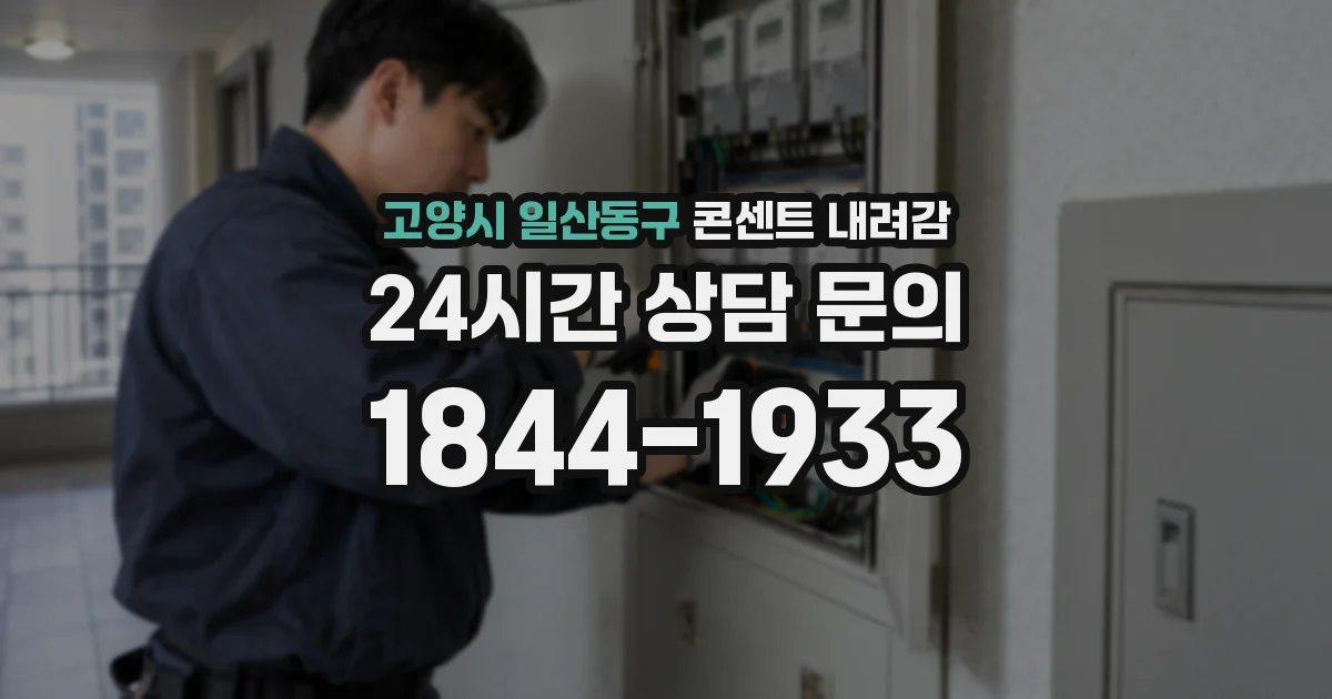 고양시 일산동구 콘센트 내려감