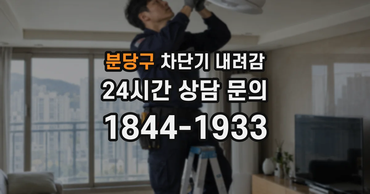 분당구 차단기 내려감