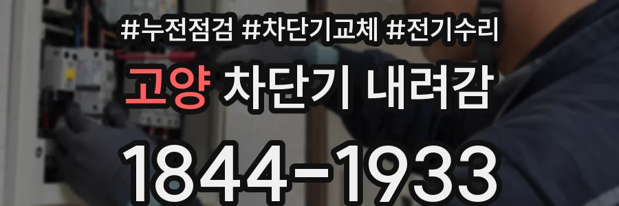 고양 차단기 내려감