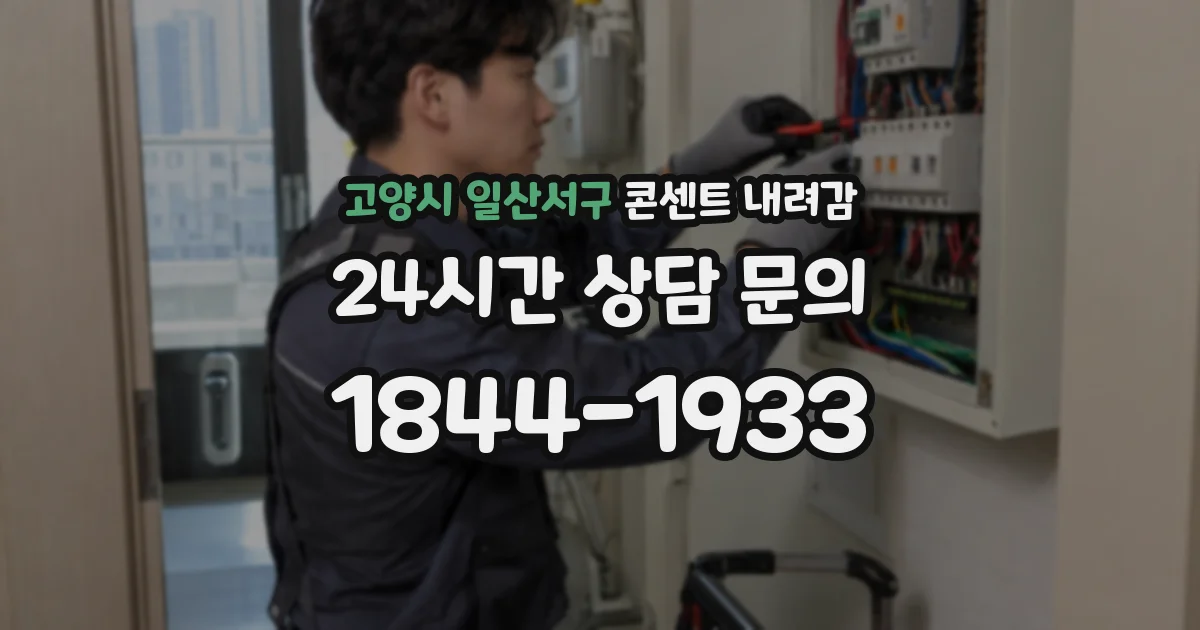 고양시 일산서구 콘센트 내려감