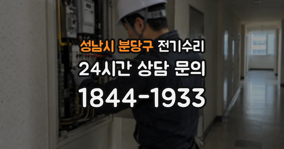 성남시 분당구 전기수리