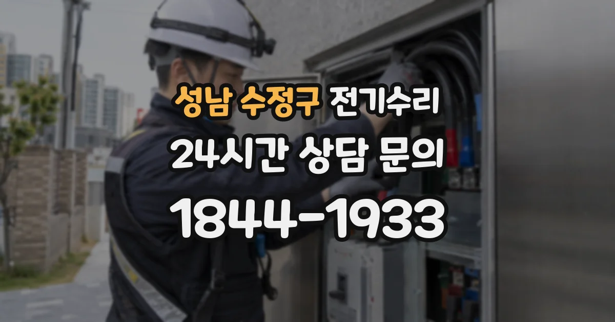 성남 수정구 전기수리