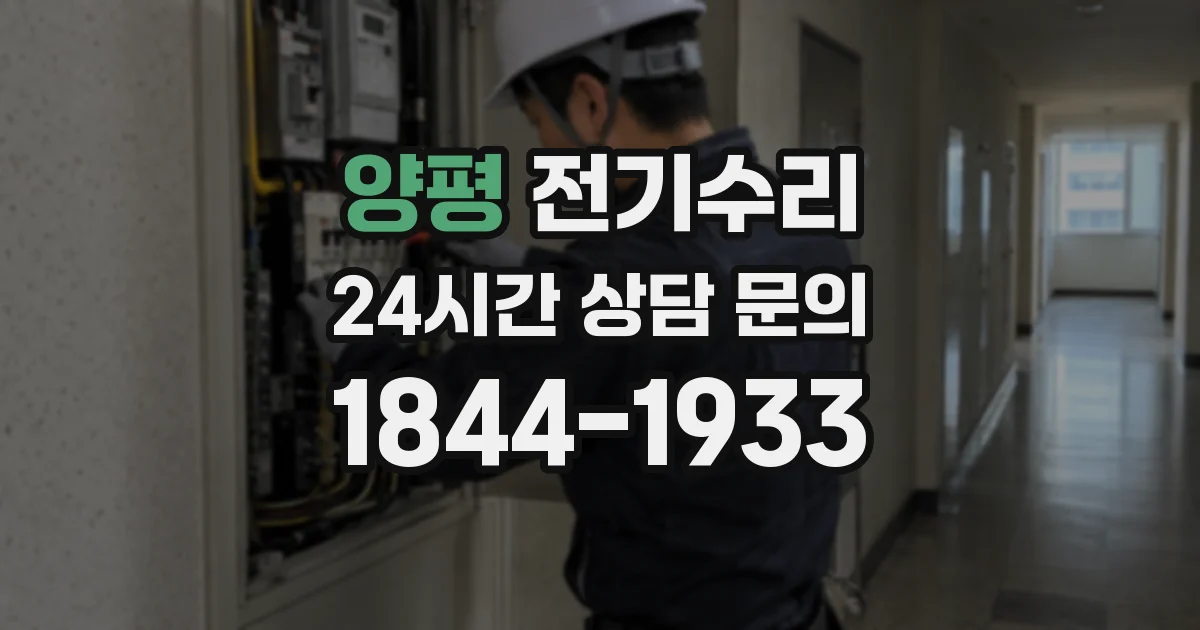 양평 전기수리