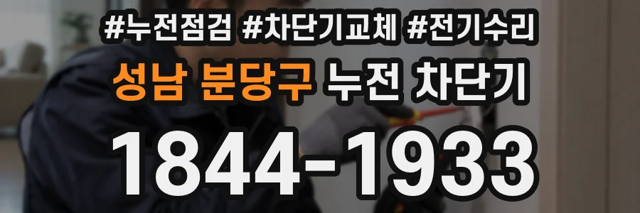 성남 분당구 누전 차단기