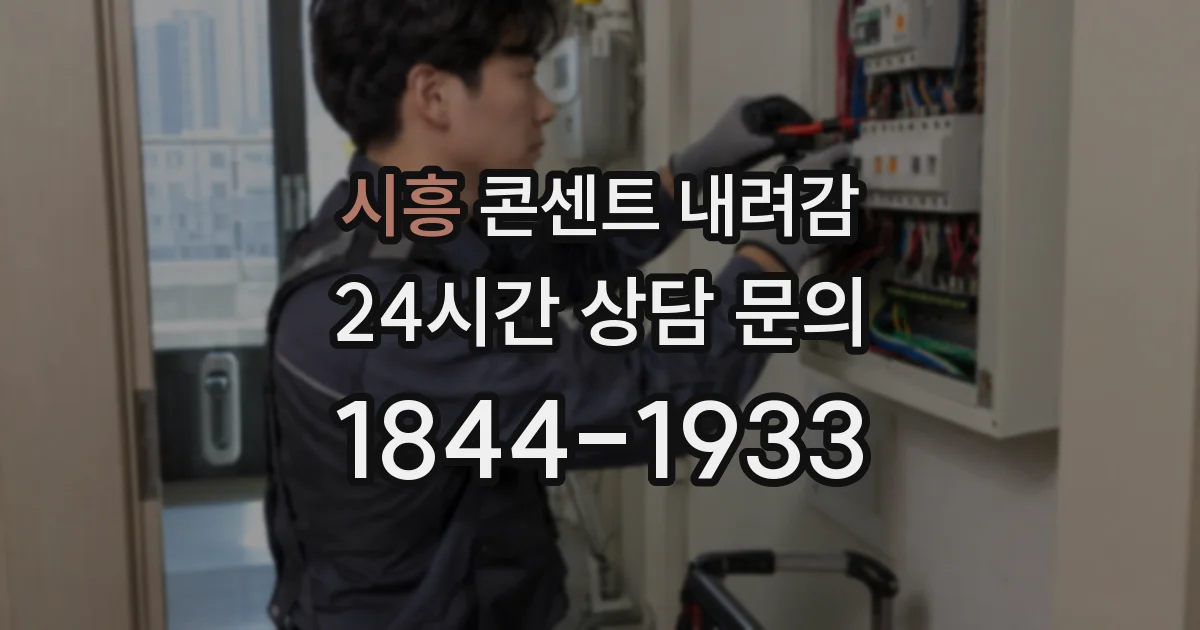 시흥 콘센트 내려감