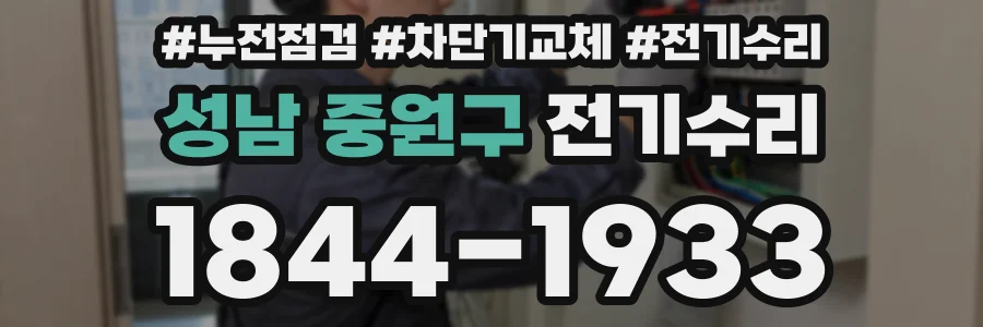성남 중원구 전기수리
