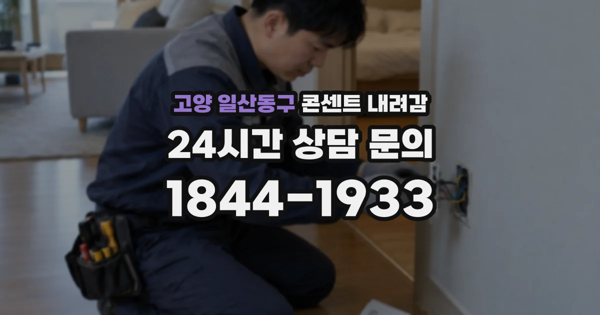 고양 일산동구 콘센트 내려감