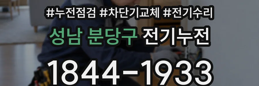 성남 분당구 전기누전