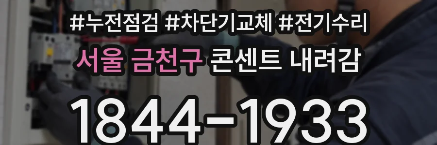 서울 금천구 콘센트 내려감