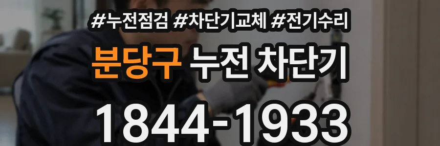 분당구 누전 차단기