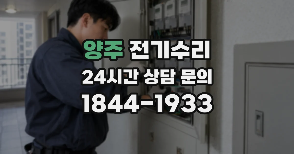 양주 전기수리