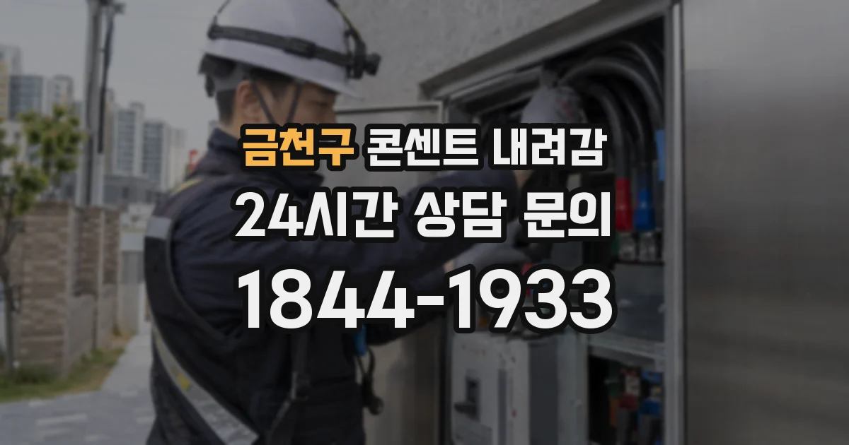 금천구 콘센트 내려감