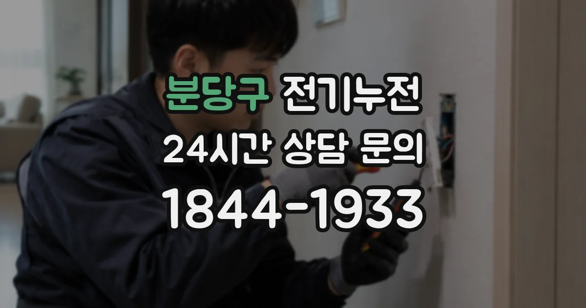 분당구 전기누전