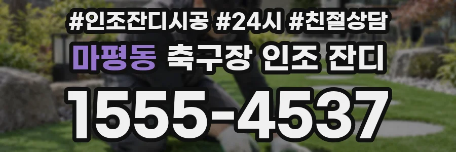 마평동 축구장 인조 잔디