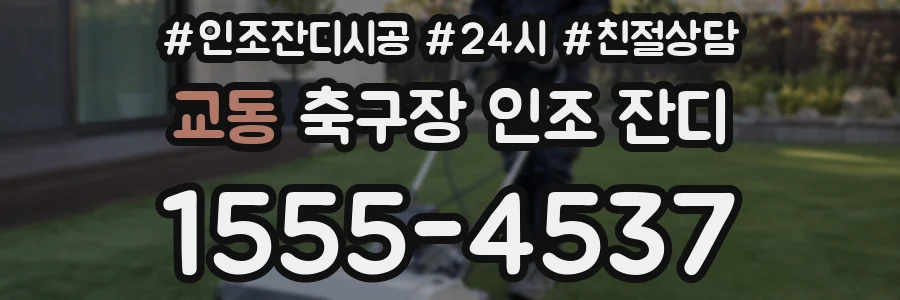 교동 축구장 인조 잔디