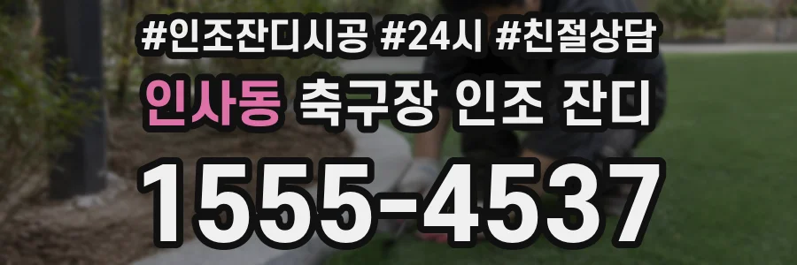 인사동 축구장 인조 잔디