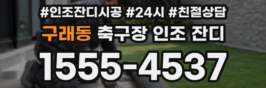 구래동 축구장 인조 잔디