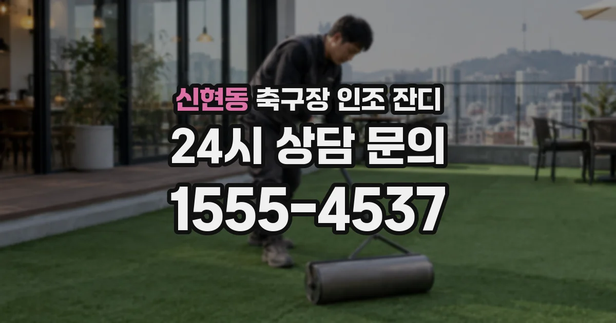 신현동 축구장 인조 잔디