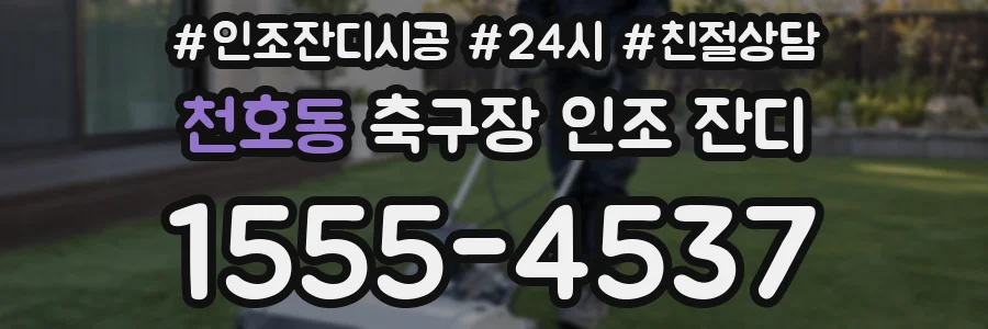 천호동 축구장 인조 잔디