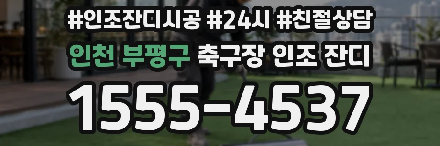 인천 부평구 축구장 인조 잔디