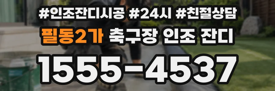 필동2가 축구장 인조 잔디