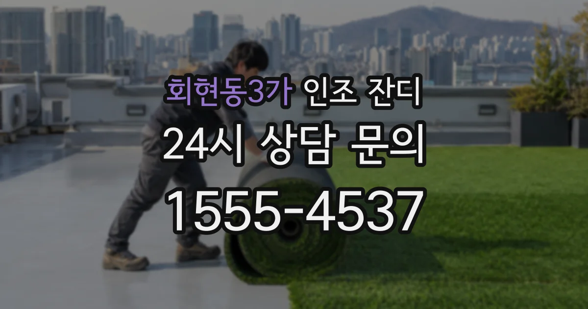 회현동3가 인조 잔디