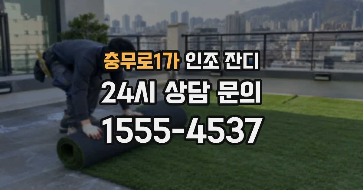 충무로1가 인조 잔디