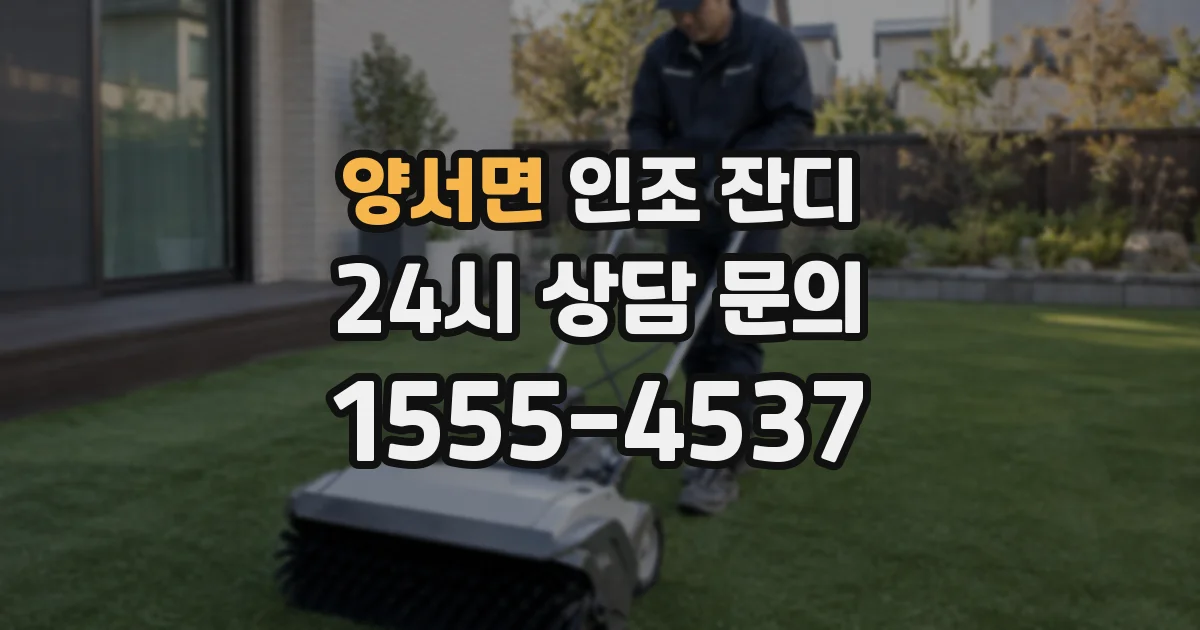 양서면 인조 잔디