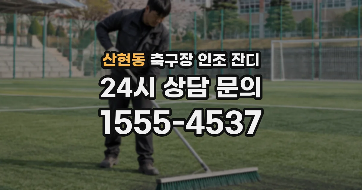 산현동 축구장 인조 잔디