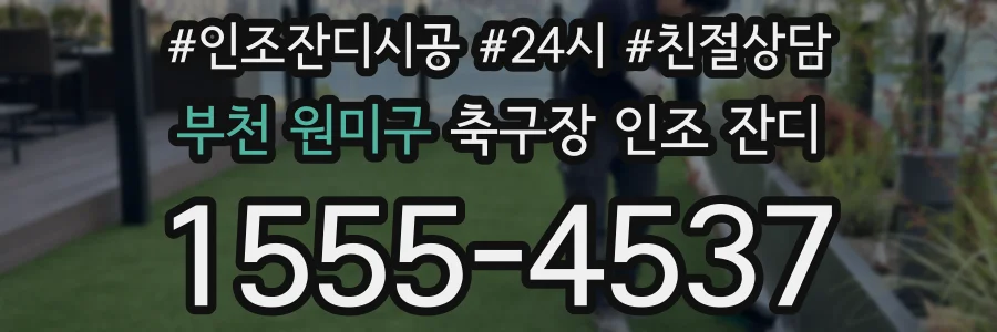 부천 원미구 축구장 인조 잔디