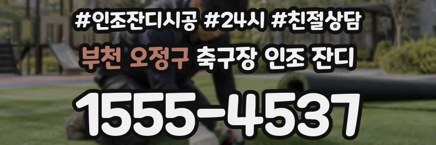 부천 오정구 축구장 인조 잔디