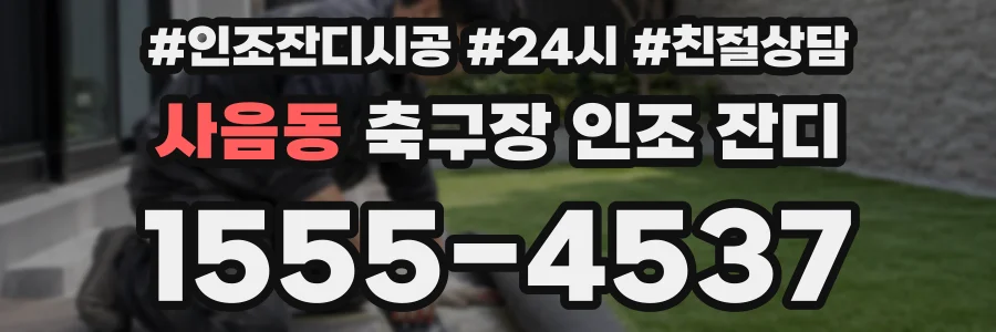 사음동 축구장 인조 잔디