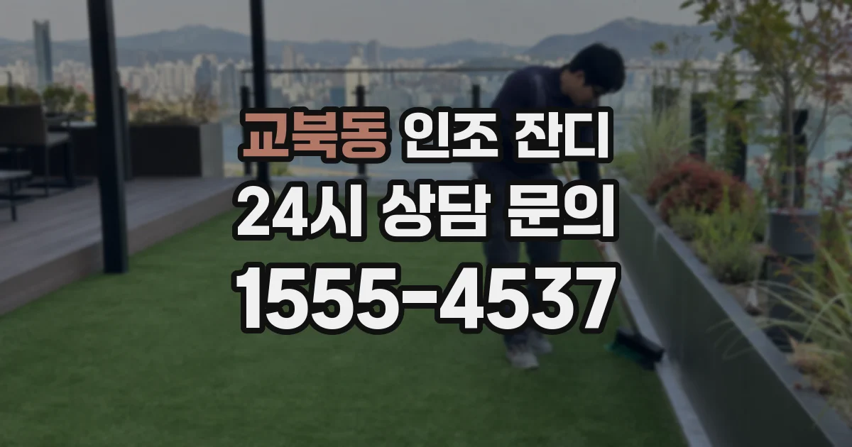교북동 인조 잔디
