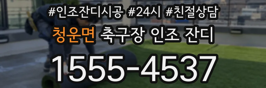 청운면 축구장 인조 잔디