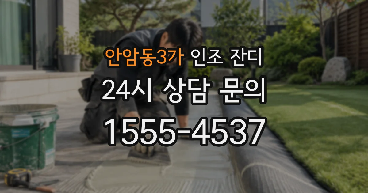 안암동3가 인조 잔디